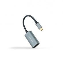 Nanocable Conversor de Video - USB-C a DisplayPort - Resolucion 8K a 60Hz - Carcasa de Aluminio - Longitud 15cm - Color Gris