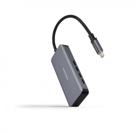 Nanocable Hub USB-C 3.2 con 4x Puertos USB-C 3.2 - Velocidad de Transferencia de hasta 5Gbps - Cable de 0.10m