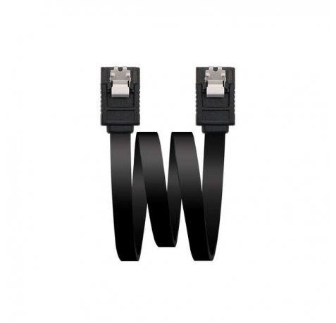 Nanocable Cable Datos SATA III 6Gbps con Anclajes 0.50m - Color Negro