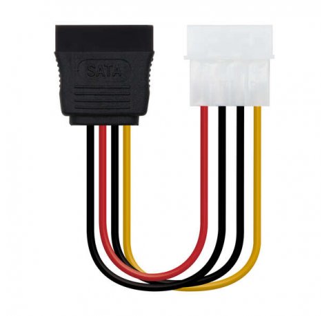 Nanocable Cable SATA Alimentacion 5.25" Molex 4pin Macho a SATA Hembra OEM 0.16m