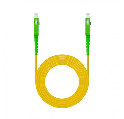 Nanocable Cable Fibra SC/APC-SC/APC Monomodo LSZH 15m - Color Amarillo