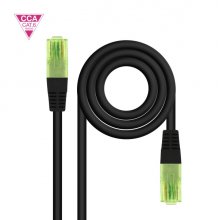 Nanocable Cable Red Latiguillo Cat.6 UTP AWG26 CCA - Longitud 2m - Color Negro