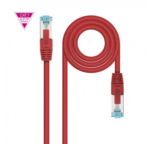 Nanocable Cable Red Cat.7 LSZH SFTP PIMF AWG26 2m - Color Rojo