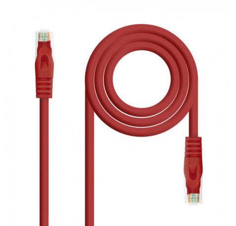 Nanocable Cable Red Latiguillo LSZH Cat.6A UTP AWG24 25cm - Color Rojo