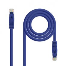 Nanocable Cable Red Latiguillo LSZH Cat.6A UTP AWG24 30cm - Color Azul