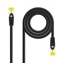 Nanocable Cable Red Latiguillo LSZH Cat.6A SFTP AWG26 - 30cm - Color Negro