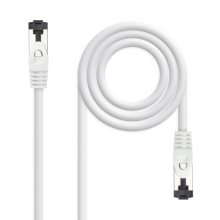 Nanocable Cable Red Latiguillo Cat.8.1 2Ghz LSZH SSTP AWG26 - Longitud 0.25m - Color Blanco