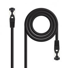 Nanocable Cable Red Latiguillo Cat.8.1 2Ghz LSZH SSTP AWG26 - Longitud 7m - Color Negro