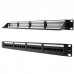 Nanocable Patch Panel 24 Puertos RJ45 Cat.6 UTP 19" 1U dual IDC - Color Negro