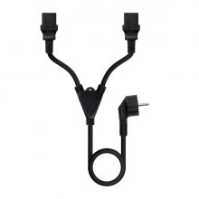 Nanocable Cable de Alimentacion CEE7 Macho a 2x C-13 Hembra 3m - Color Negro