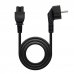 Nanocable Cable de Alimentacion CEE7 Acodado Macho a M-C5 Hembra Trebol 3m - Color Negro
