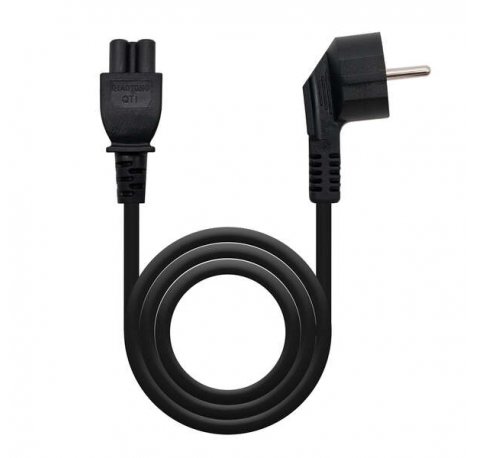 Nanocable Cable de Alimentacion CEE7 Acodado Macho a M-C5 Hembra Trebol 1.50m - Color Negro