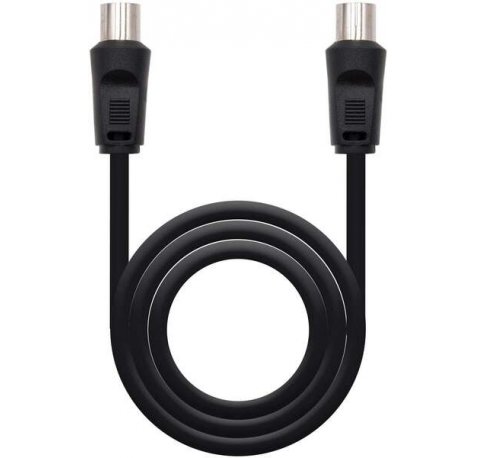 Nanocable Cable de Antena TV 75 OHM Macho/Hembra 1.80m - Color Negro