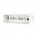 Nanocable Caja de Conexiones Multimedia - VGA - 2x HDMI - Jack 3.5mm - USB-C 10Gbps - USB-B 2.0 - USB-A 3.0 - RJ45 Cat.6A STP - Carcasa Metalica - 184x162x53mm - Color Blanco