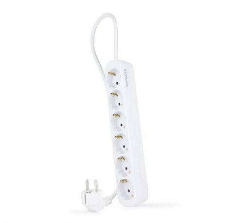 Nanocable Regleta 6 Tomas - 1.4m - Color Blanco