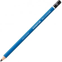 Staedtler Mars Lumograph 100 Lapiz de Grafito Hexagonal - Mina 6B - Resistencia a la Rotura - Madera de Bosques Sostenibles (12 uds)