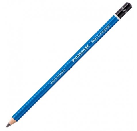 Staedtler Mars Lumograph 100 Lapiz de Grafito Hexagonal - Mina 7B Ultrarresistente de 3.6mm - Madera de Bosques Sostenibles - Caja de 12 ud (12 uds)