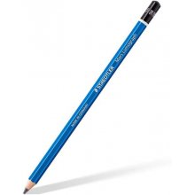 Staedtler Mars Lumograph 100 Lapiz de Grafito Hexagonal - Mina 9B - Resistencia a la Rotura - Madera de Bosques Sostenibles (12 uds)