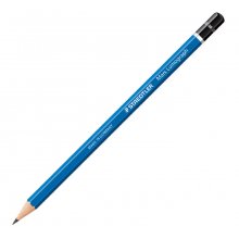 Staedtler Mars Lumograph 100 Lapiz de Grafito Hexagonal - Mina B Ultrarresistente de 2mm - Madera de Bosques Sostenibles - Caja de 12 ud (12 uds)