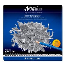 Staedtler Mars Lumograph 100 Pack de 12 Lapices de Grafito - Resistencia a la Rotura - Graduaciones Surtidas
