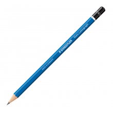 Staedtler Mars Lumograph 100 Lapiz de Grafito Hexagonal - Mina H Ultrarresistente de 2mm - Madera de Bosques Sostenibles (12 uds)