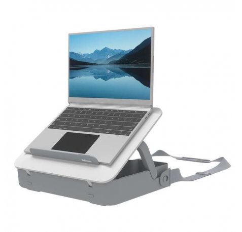 Fellowes Maletin de Doble uso para Ordenador - Elevable a 5 Alturas - Incluye Asa y Correa - Materiales 100% Reciclados
