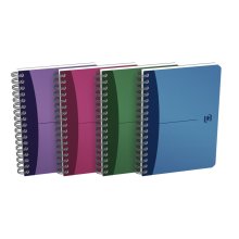 Oxford Office Urban Mix A6 Cuaderno Espiral - Tapa de Plastico Resistente - 90 Hojas Cuadriculadas 5x5 - Colores Surtidos (10 uds)