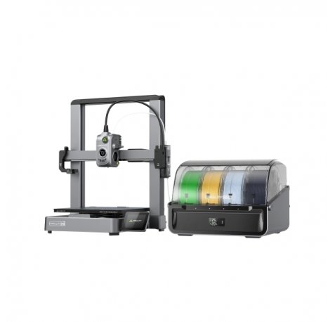 Creality Hi Combo Impresora 3D Abierta + Unidad CFS - Volumen 26x26x30cm - Calibraciones Automaticas - Extrusor Multifuncional - Cuerpo Metalico - Velocidad Hasta 500 mm/s - USB, WiFi