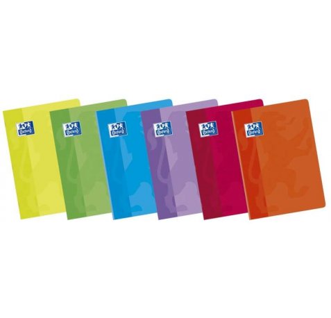 Oxford Classic Pack de 10 Libretas Grapadas Formato A4 Cuadricula 5x5 - 48 Hojas con Margen - Tapa Blanda Plastificada - Colores Surtidos