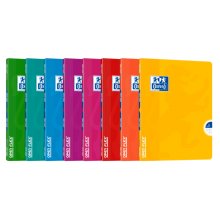 Oxford Openflex Libreta Grapada Tapa Plastico A5+ Seyes - Resistente Tapa de Plastico - Formato A5+ - Hojas con Cuadricula Seyes (10 uds)
