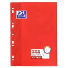 Oxford Recambio A4 100 Hojas Seyes con Margen - Papel de Alta Calidad - Cuadricula Seyes para Escritura Ordenada - Margen para Anotaciones - Ideal para Estudiantes y Profesionales (5 uds)