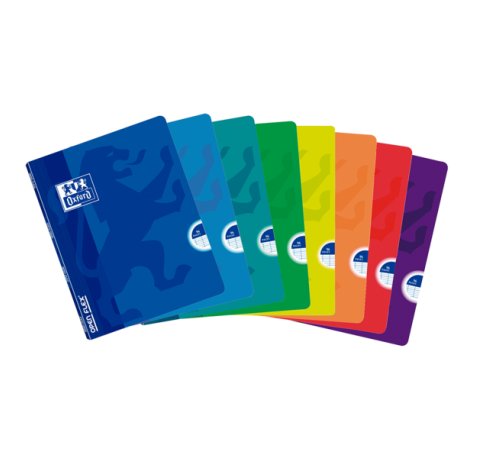 Oxford School Classic Openflex A4 Libreta Grapada - Tapa de Plastico Resistente - 1 Linea con 2 Margenes - 48 Hojas - Colores Surtidos (10 uds)