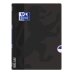 Oxford School Openflex A4 Libreta Grapada - Tapa de Plastico Resistente - 1 Linea con 2 Margenes - 48 Hojas de Alta Calidad - Color Negro (10 uds)