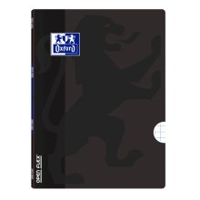 Oxford School Openflex A4 Libreta Grapada - Tapa de Plastico Resistente - Cuadricula 5x5 con 2 Margenes - 48 Hojas de Alta Calidad - Color Negro (10 uds)