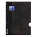 Oxford School Openflex A5 Libreta Grapada - Tapa de Plastico Resistente - 1 Linea con 2 Margenes - 48 Hojas de Papel de Alta Calidad - Color Negro (10 uds)