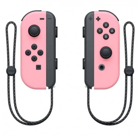Nintendo Set de 2 Mandos Joy-Con Izquierdo/Derecho para Nintendo Switch - Bluetooth 3.0+HS - Autonomia hasta 20h - Vibracion HD - NFC para Amiibo - Camara Infrarroja - Color Negro y Rosa