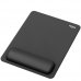 Fellowes Breyta Alfombrilla con ReposamuÃ±ecas XL - Revestimiento Antipolvo - Proteccion Antimicrobiana - Tacto Suave - Fabricado con Material Reciclado - 28x21x1.75cm - Color Negro