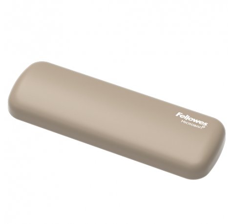Fellowes Breyta ReposamuÃ±ecas para Raton - Proteccion Antibacteriana Microban - Revestimiento Antipolvo - Tacto Suave - Soporte Ergonomico - Alivio del Dolor - 18x6x1.75cm - Color Beige Arena