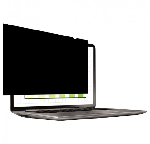 Fellowes Privascreen Filtro de Privacidad para Pantallas Panoramicas hasta 16" - Relacion de Aspecto 16:10 - Reduce Reflejos - Previene Fatiga Visual - 34.47x21.58cm - Color Negro