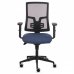 Fellowes Eleganza Silla de Oficina - Respaldo de Malla Transpirable Ajustable en Altura - Soporte Lumbar Ajustable - Reposabrazos Acolchados 2D - Ajuste por Elevacion de Gas - Tejido Ignifugo y Ruedas de 65mm - Color Azul/Negro
