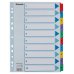 Esselte Indice de Carton con Pestañas Reforzadas - A4 - Numeradas 1-10 - Multicolor