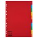 Esselte Separadores Scarton A4 10 Pestañas 5 Colores Gramaje150Grs sin Caratula Indice - Multicolor Materia Lcarton - Tamaño A4 - Multitaladro - 10 Pestañas 5 Colores - Presentacion en Bolsa Individual
