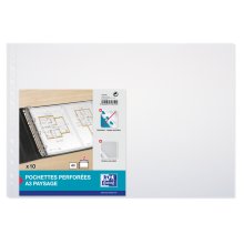 Oxford A3 Apaisado Fundas Multitaladro Polipropileno Estandar - Tamaño A3 Apaisado - Grosor de 90 Micras - Color Piel Naranja (5 uds)