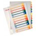 Esselte Indices Proyectos Imprimibles A4 Maxi PP Tipo 1-12 Multicolor Material PP Rigido 300 Micras Portada 350 Micras Tamaño A4 Maxi