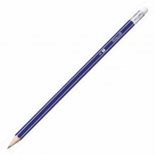 Pelikan CJ12 Lapiz de Grafito HB con Goma - Hexagonal - Ergonomico - Madera Barnizada - Color Azul (12 uds)