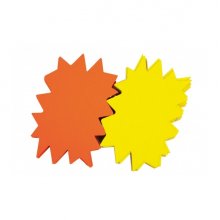 Apli Pack de 25 Carteles Flash - Alto Gramaje y Gran Resistencia - Ideales para Ofertas y Promociones - Colores Surtidos