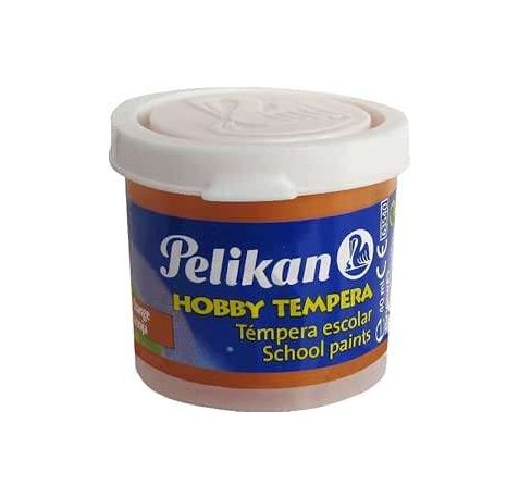 Pelikan Tempera Escolar Frasco 40ml - Facil de Lavar - Ideal para Actividades Escolares - Color Naranja