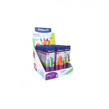 Pelikan Erase2.0 Expositor con 96 Boligrafos Borrables - 60 Blisters de Boligrafos - 36 Blisters con 2 Recambios - Colores Surtidos