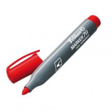 Pelikan 711F Rotulador Permanente - Punta de Fibra Redonda Gruesa - Secado Rapido - Resistente al Agua - Color Rojo (10 uds)