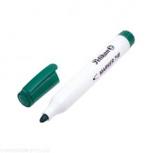 Pelikan 741F Rotulador para Pizarra Blanca - Punta de 2mm - Capuchon Antisecado - Borrable en Seco - Color Verde (10 uds)